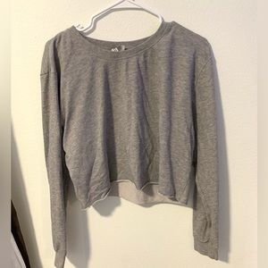Grey Divided brand long sleeve crop top